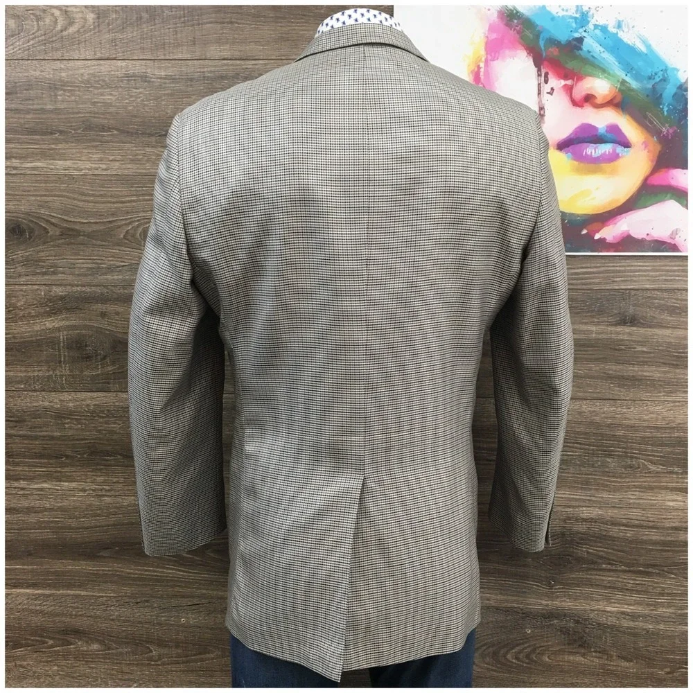 CLUB ROOM Mens Wool Silk Blazer Sport Coat‎ Casual Jacket Size 44L Classic Suit